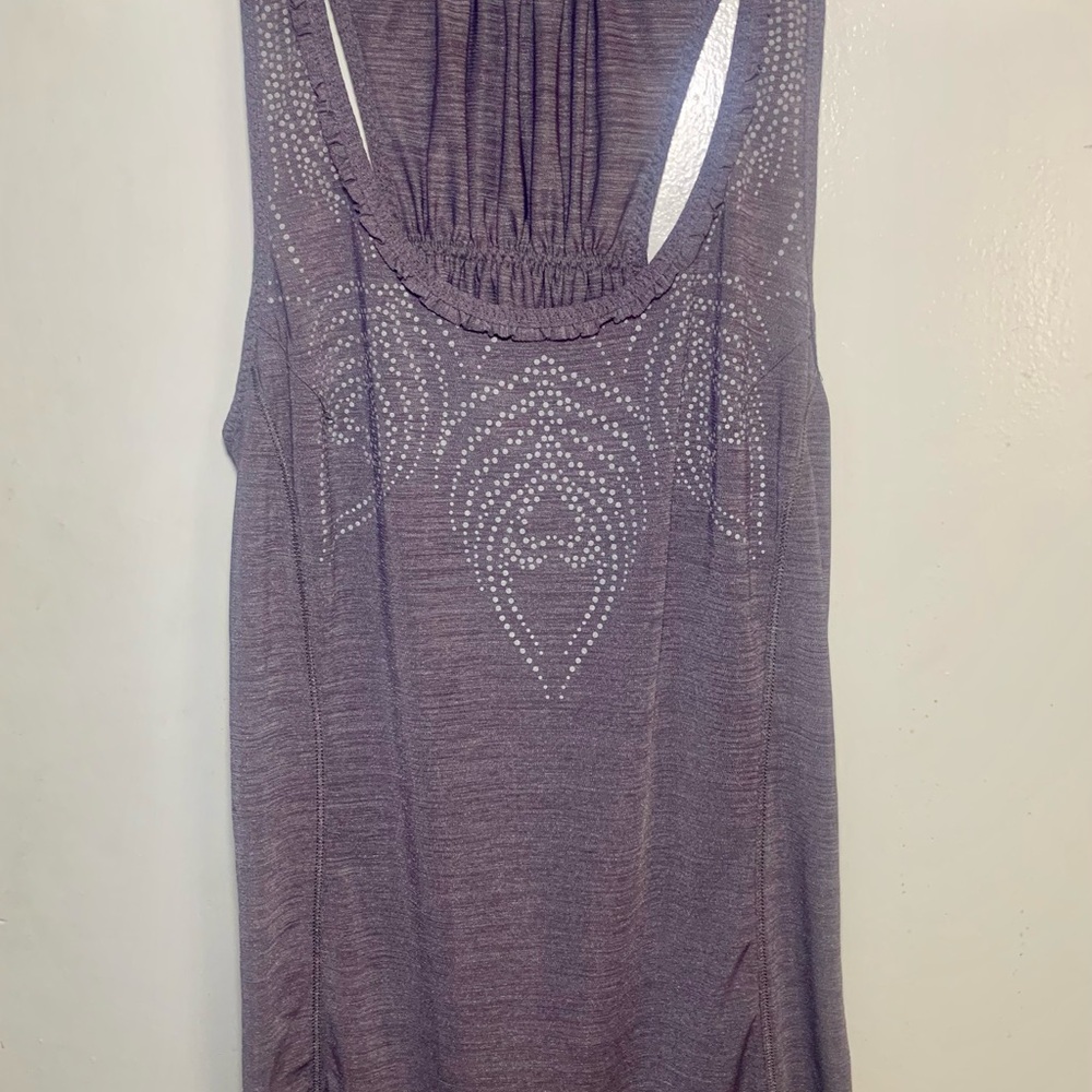 Lululemon Athletica Run Silver Bullet Racerback Tank Top-Gray/ Purple Size 4!